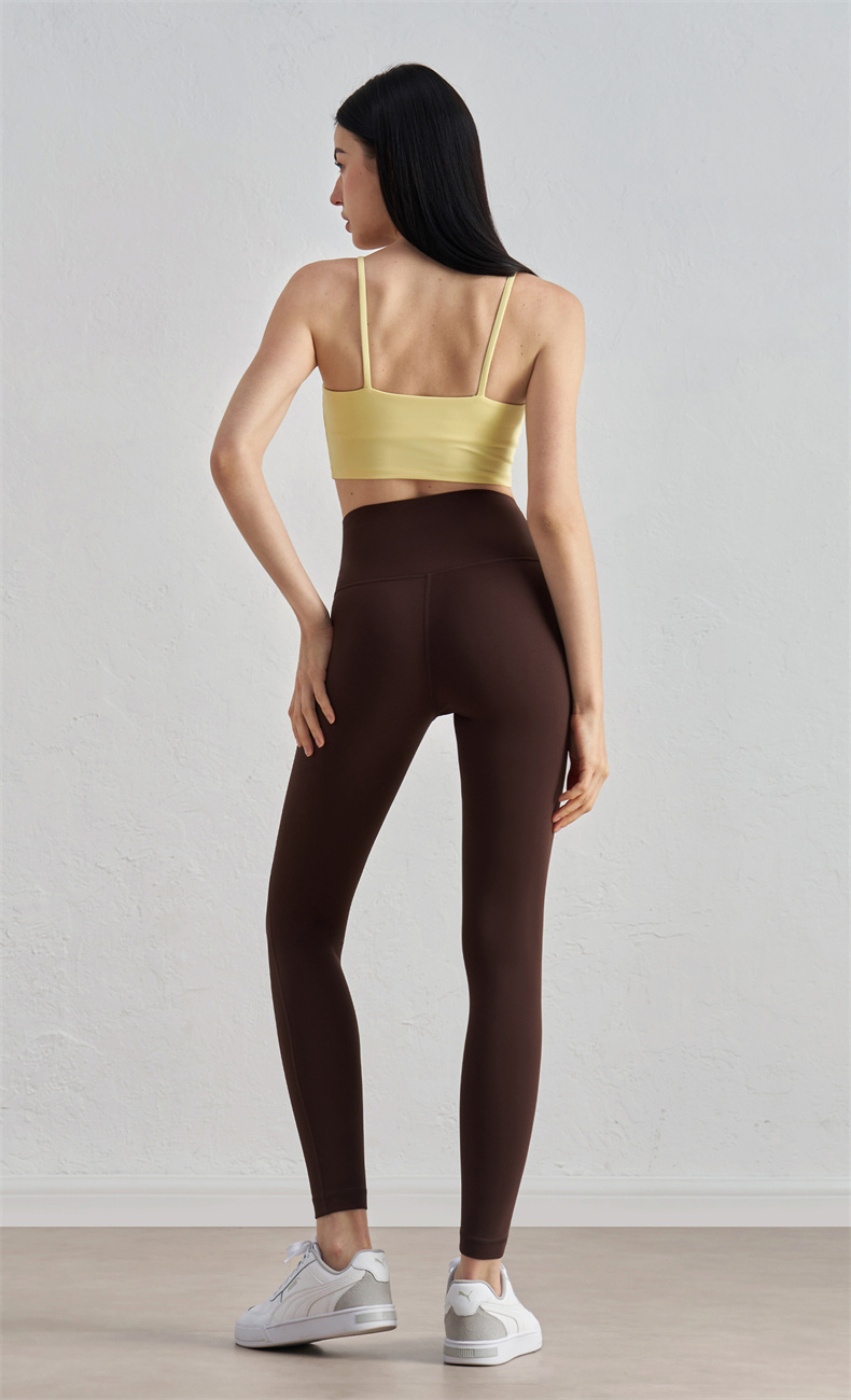 Women's High-Waist Yoga Leggings – 80% Nylon 20% Spandex, Barely There Comfortable Fabric – Perfect for Yoga, Gym, Running – Dark Gray (SKU: CK1497) - Image 4