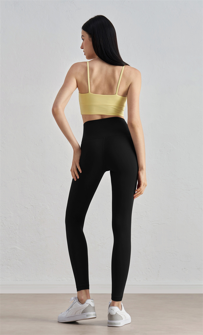 Women's High-Waist Yoga Leggings – 80% Nylon 20% Spandex, Barely There Comfortable Fabric – Perfect for Yoga, Gym, Running – Dark Gray (SKU: CK1497) - Image 5