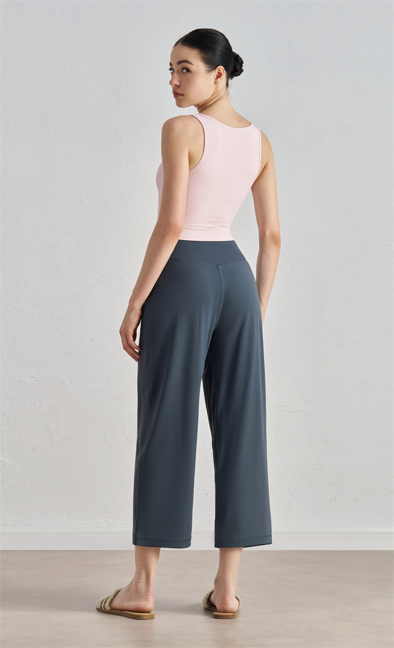 CK52032 Women's Yoga Pants - 82% Nylon + 18% Spandex, 220gsm, Anti-Slip Waistband, 7/8 Length Straight Cut, Perfect for Workout, Gym, Yoga & Daily Wear - Image 2