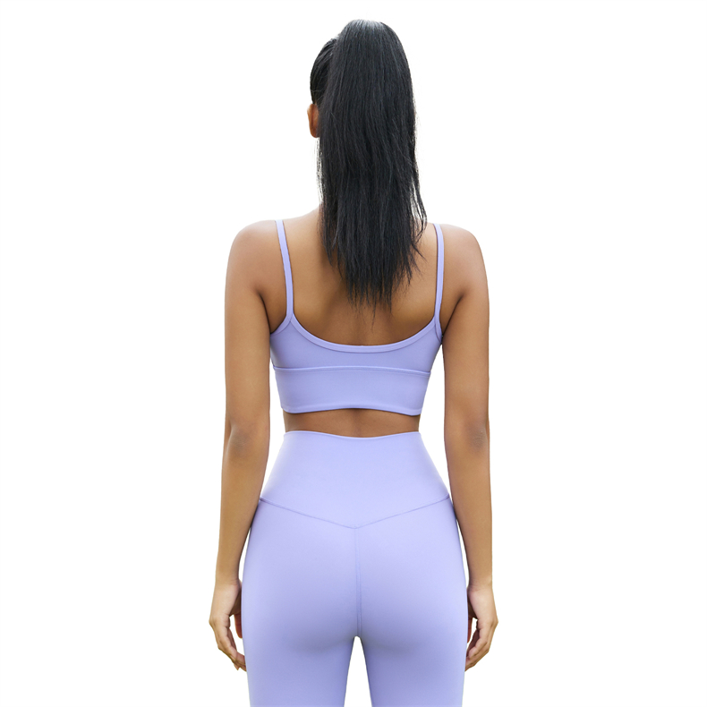 WX1594 Women's Yoga Sports Bra - 80% Nylon + 20% Spandex, 190gsm, Deep V-Neck Design, Deep U-Back for Support, Perfect for Workout, Gym, Yoga & Daily Wear - Premium yoga bra wholesale