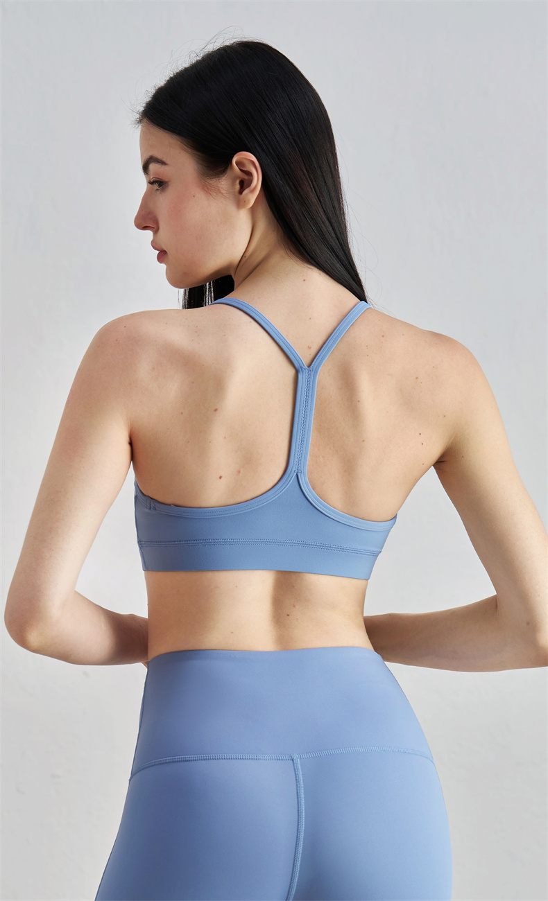 WX52001 Women's Yoga Sports Bra - 82% Nylon + 18% Spandex, 220gsm, Y-Back Design, Thin Adjustable Straps, Perfect for Workout, Gym, Yoga & Daily Wear - Image 5