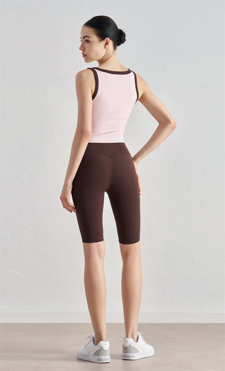 WX52008 Women's Yoga Sports Bra - 82% Nylon + 18% Spandex, 220gsm, U-Neck Design, Contrast Shoulder Straps, Perfect for Workout, Gym, Yoga & Daily Wear - Image 3