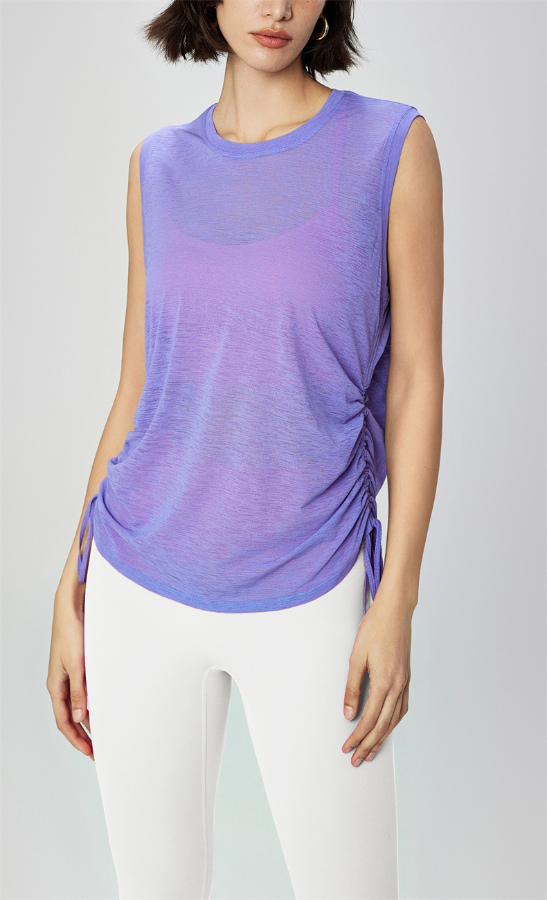 BX41004 Women's Yoga Sports Bra - 100% Polyester, 100gsm, Lightweight & Breathable Fabric, Drawstring Design, Perfect for Workout, Gym, Yoga & Daily Wear - Image 7