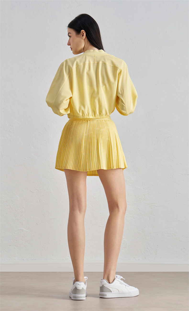 DQ52028 Women's Yoga Skirt - Outer: 91% Polyester + 9% Spandex, Inner: 82% Polyester + 18% Spandex, High-Waisted Design with Elastic Waistband, Perfect for Workout, Gym, Yoga & Daily Wear - Image 4