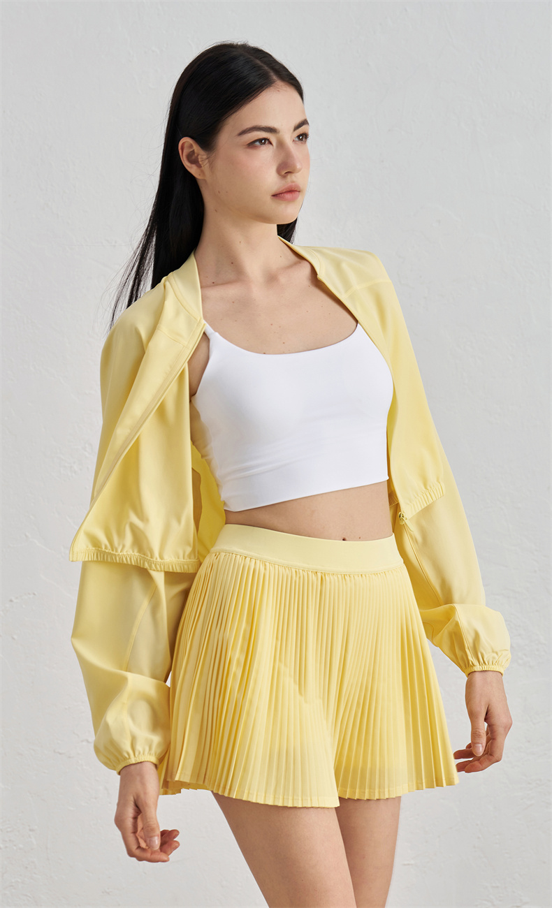 DQ52028 Women's Yoga Skirt - Outer: 91% Polyester + 9% Spandex, Inner: 82% Polyester + 18% Spandex, High-Waisted Design with Elastic Waistband, Perfect for Workout, Gym, Yoga & Daily Wear - Image 5