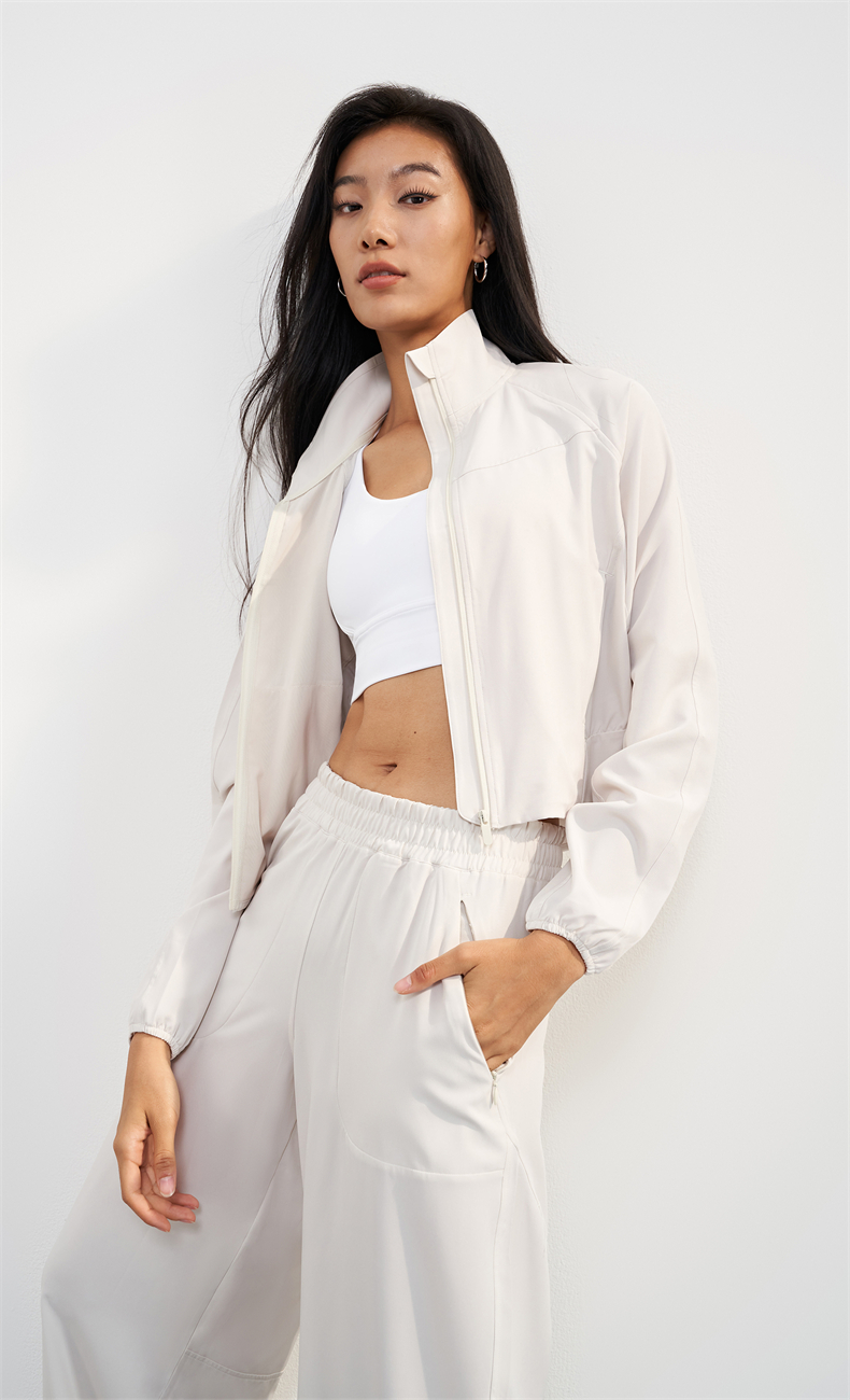 WT1600 Women's Lightweight Sun Protection Jacket - 91% Polyester + 9% Spandex, 110gsm, Stand Collar Design, Anti-Slip Zipper, Perfect for Outdoor Activities & Daily Wear - Image 6