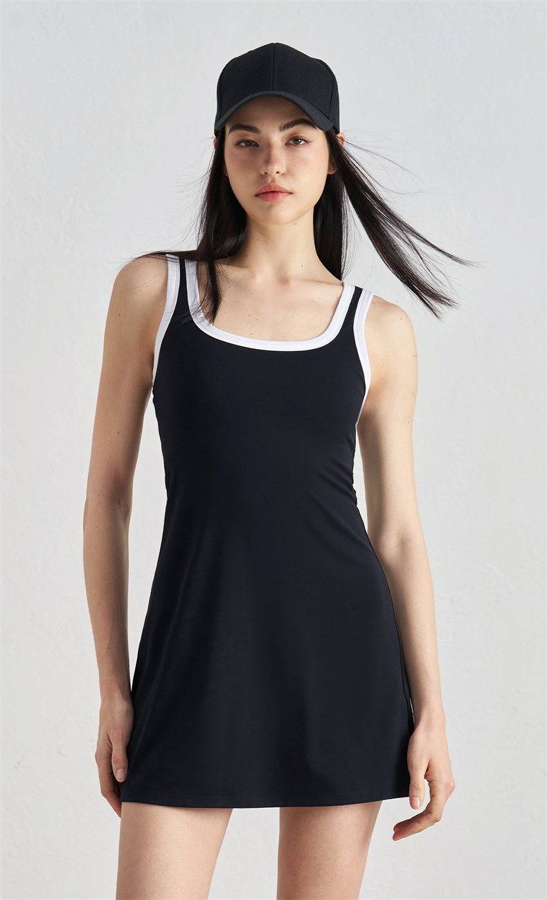 LYQ52042 NULS Youth Edition Sleeveless Tennis Skirt – Color-Blocked Design, High-Elastic Waist, Comfortable Sportswear - Image 6