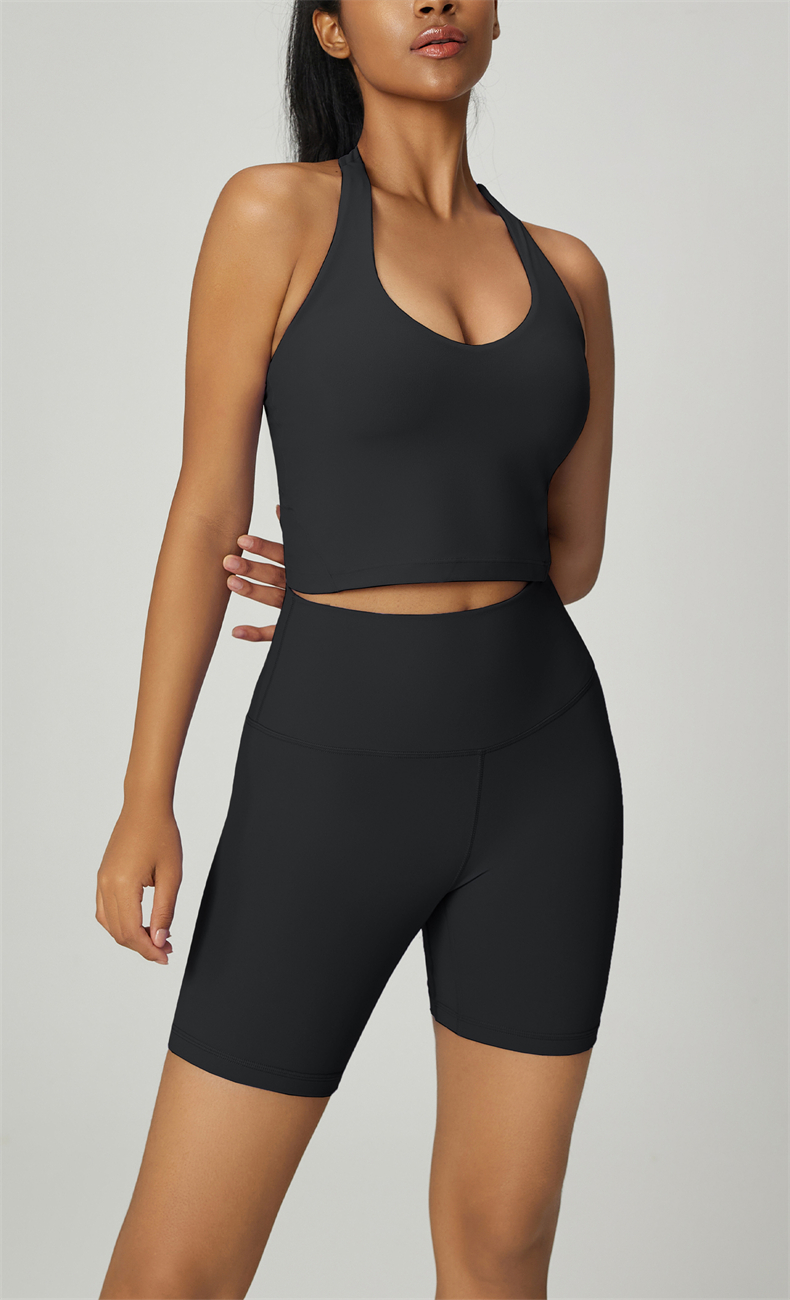 Nuls Series High-Waisted Double Brushed Compression Yoga Shorts for Women – 81% Nylon 19% Lycra Spandex, 210GSM, Hidden Pocket & Tummy Control, Gym Workout Running Shorts, SK1614 - Image 8