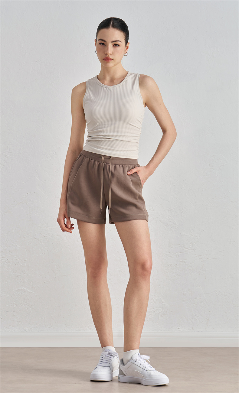 DK52025 - Lightweight Yoga Shorts for Women – 81% Polyester, 15% Viscose, 4% Spandex, Handy Pockets & Adjustable Drawstring Waistband, Comfortable Workout Shorts - Image 6