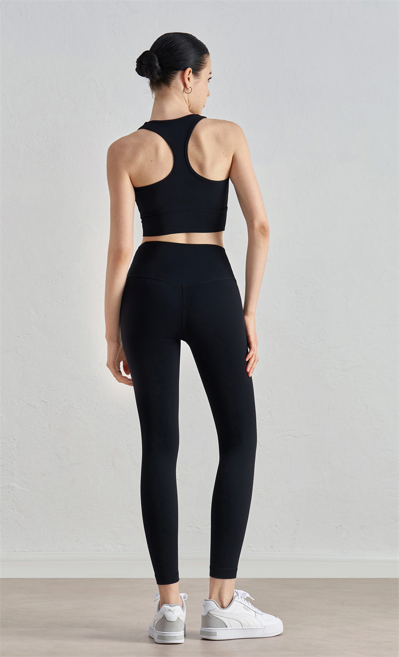 Women's High-Waist Yoga Leggings – 80% Nylon 20% Spandex, Barely There Comfortable Fabric – Perfect for Yoga, Gym, Running – Brown (SKU: CK1237) - Image 11