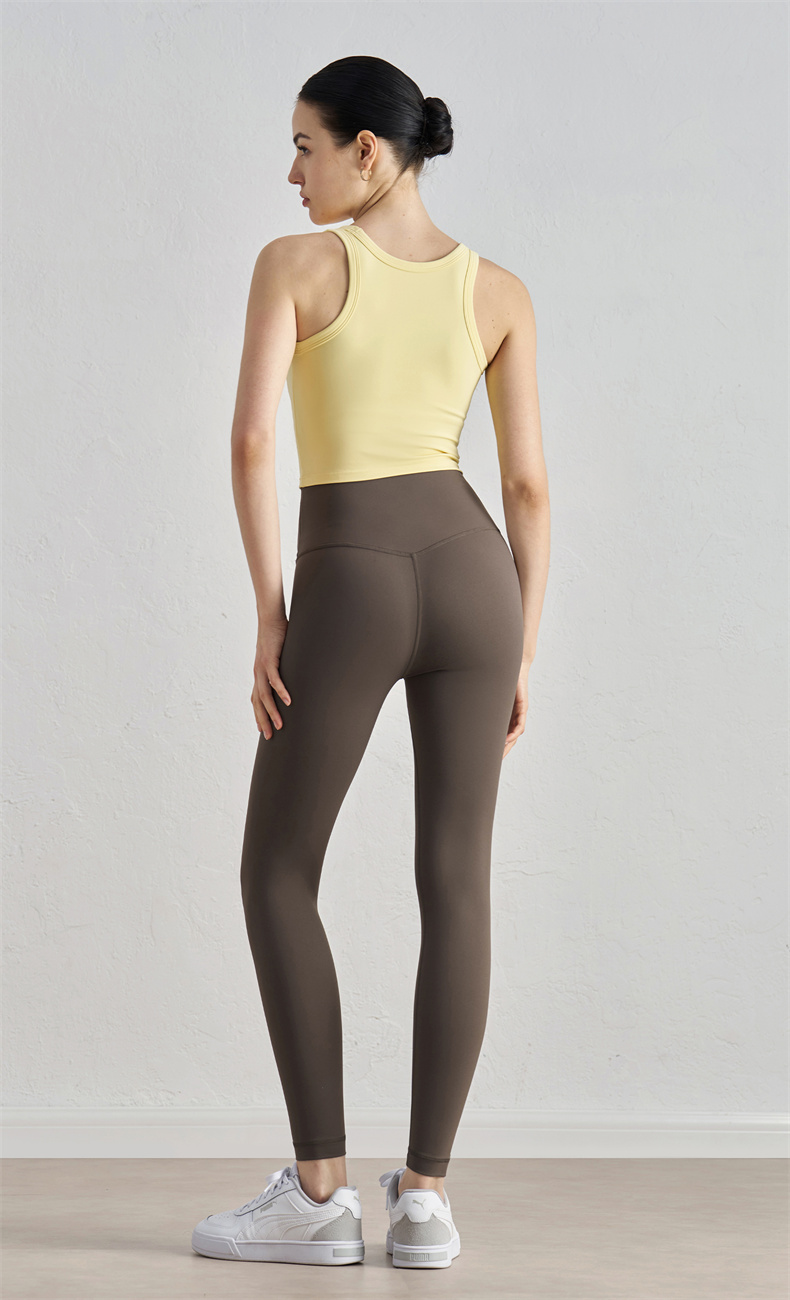 Women's High Waisted Yoga Leggings – Seamless Front Design, No Visible Panty Lines – 80% Nylon 20% Lycra, 220g/m² Sweat-Wicking Fabric – Perfect for Gym, Yoga, Running – SKU: CK1237 - Image 2