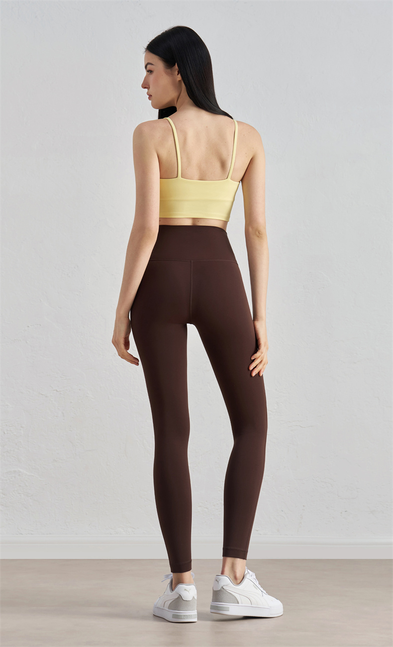 Women's High-Waist Yoga Leggings – 80% Nylon 20% Spandex, Barely There Comfortable Fabric – Perfect for Yoga, Gym, Running – Dark Gray (SKU: CK1497) - Image 7