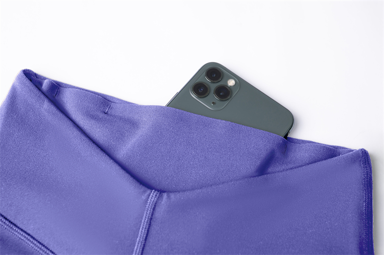 Women's High-Waist Yoga Leggings – 80% Nylon 20% Lycra, Barely There Comfortable Fabric – Perfect for Yoga, Gym, Running – Dark Blue (SKU: CK1595) - Image 7