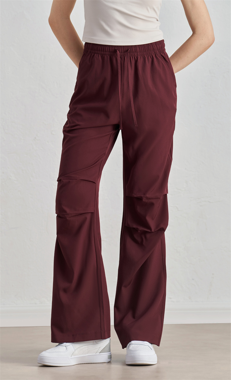 CK52034 Women's Wide-Leg Yoga Pants - 91% Polyester + 9% Spandex, 110gsm, Bell-Shaped Leg Design, Elastic Waistband, Perfect for Workout, Gym, Yoga & Daily Wear - Image 3