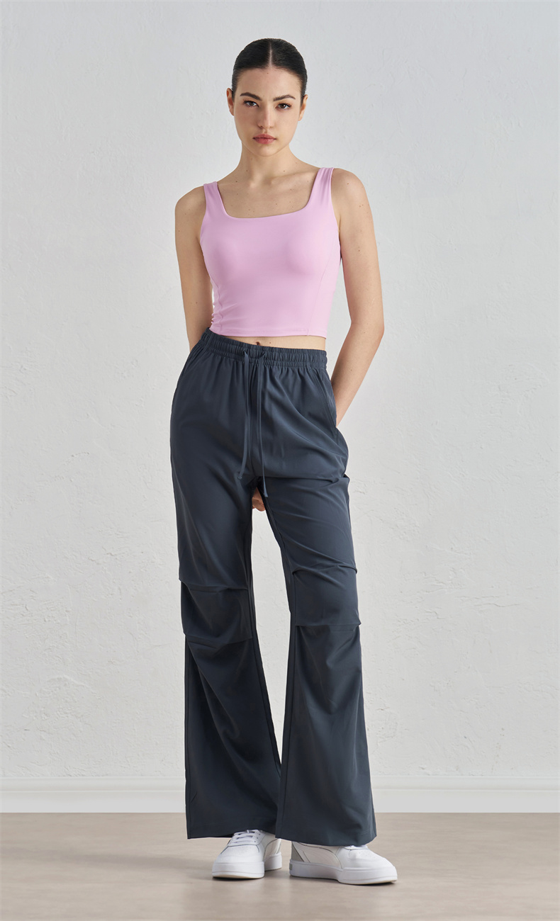 CK52034 Women's Wide-Leg Yoga Pants - 91% Polyester + 9% Spandex, 110gsm, Bell-Shaped Leg Design, Elastic Waistband, Perfect for Workout, Gym, Yoga & Daily Wear - Image 7