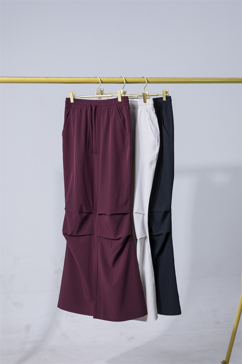 CK52034 Women's Wide-Leg Yoga Pants - 91% Polyester + 9% Spandex, 110gsm, Bell-Shaped Leg Design, Elastic Waistband, Perfect for Workout, Gym, Yoga & Daily Wear - Image 8