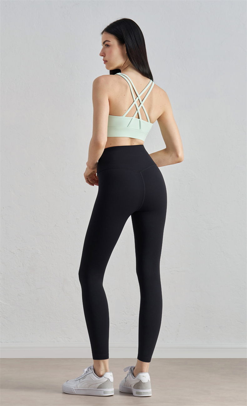 CK52035 Women's High-Waisted Yoga Leggings - 65% Nylon + 35% Spandex, 225gsm, Wide High-Waist Design, Peach Butt Shaping, Perfect for Workout, Gym, Yoga & Daily Wear - Image 5