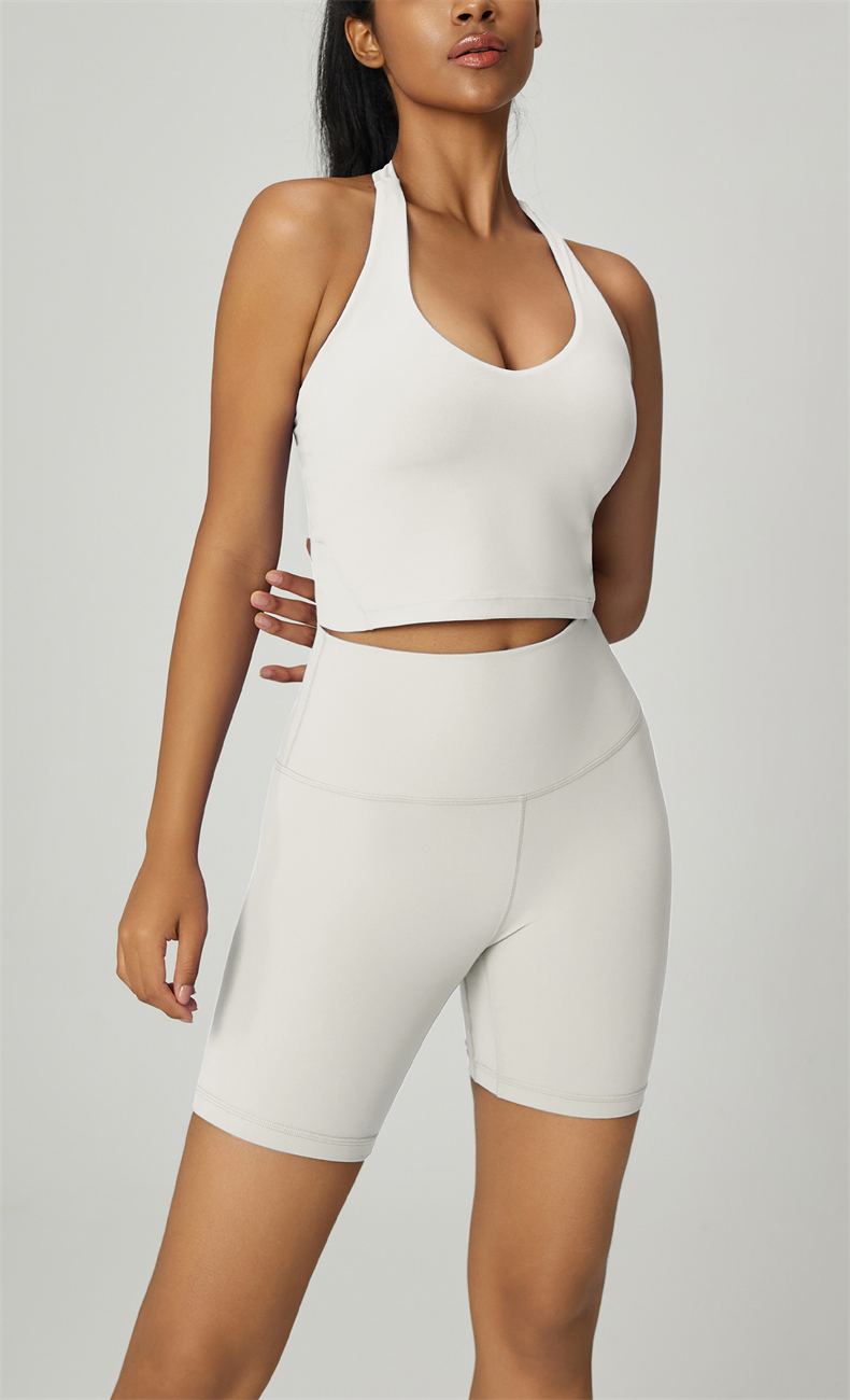 WX1618 Women's Yoga Sports Bra - 80% Nylon + 20% Spandex, 190gsm, Sexy Halter Neck Design, Backless Style for Support & Style, Perfect for Workout, Gym, Yoga & Daily Wear - Image 7