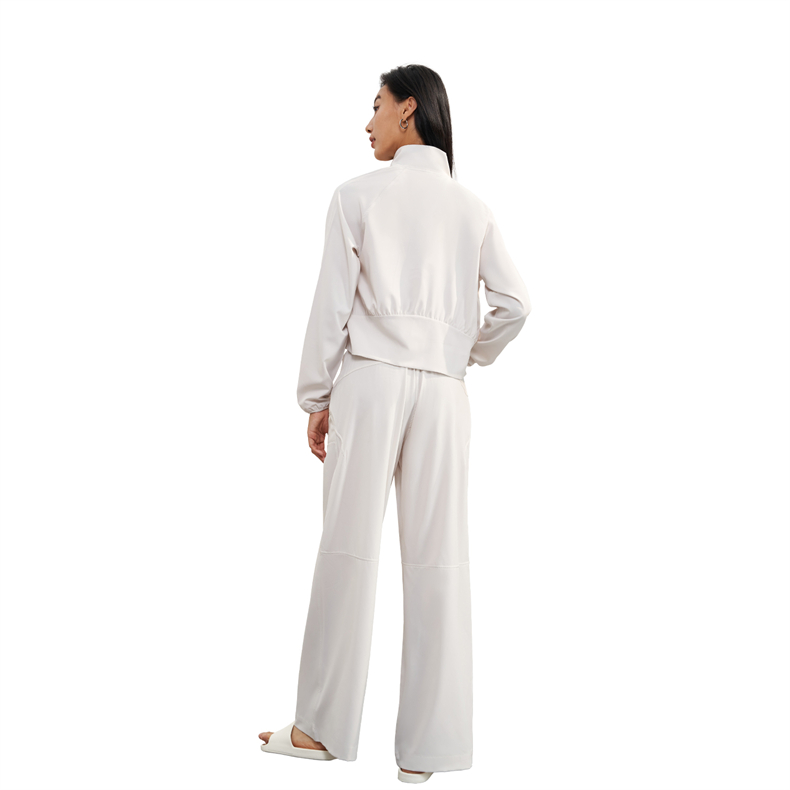 WT1600 Women's Lightweight Sun Protection Jacket - 91% Polyester + 9% Spandex, 110gsm, Stand Collar Design, Anti-Slip Zipper, Perfect for Outdoor Activities & Daily Wear - Premium yoga sun protection pocket top  wholesale