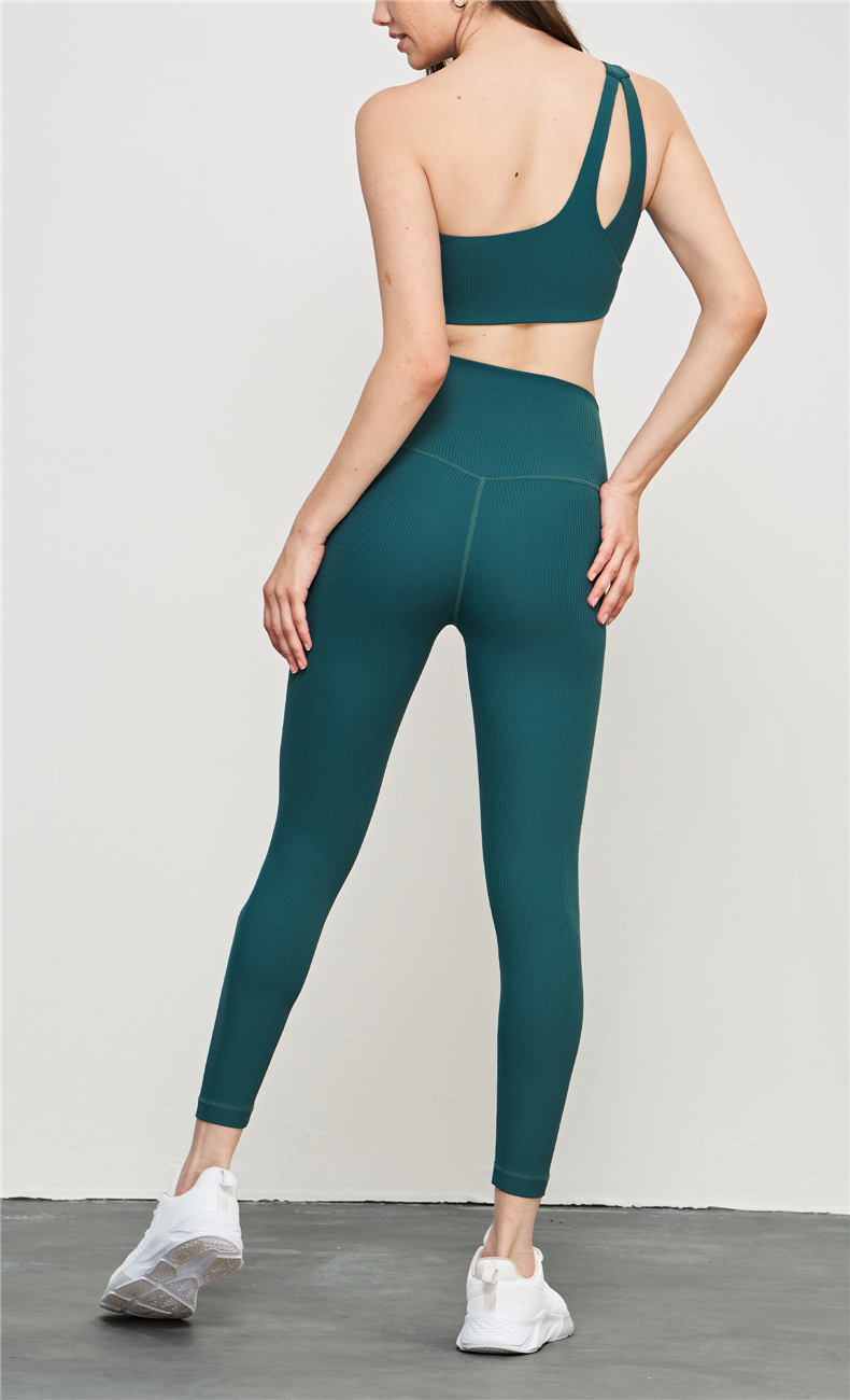 Nuls Ribbed Yoga Pants for Women - High-Waisted, Seamless Design with Hidden Pocket, 78% Nylon & 22% Spandex, 220gsm Thick Fabric, Perfect for Fitness, Gym & Daily Wear – SKU: CK1549 - Image 4